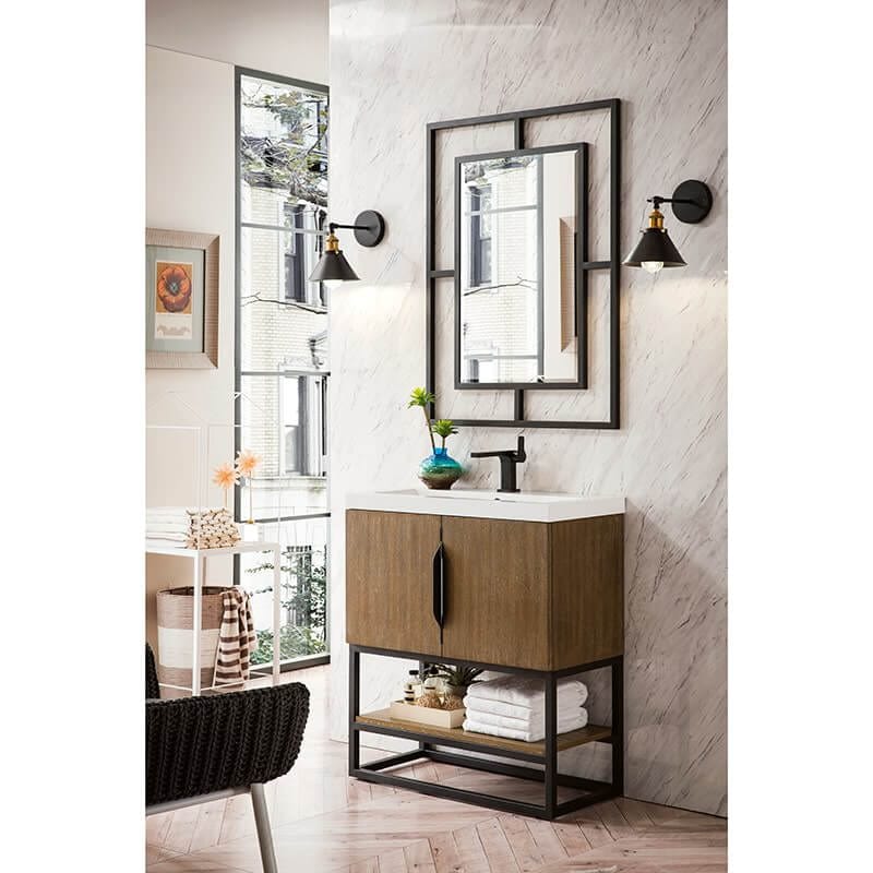 James Martin Columbia 31.5 Inch Single Vanity Corner View
