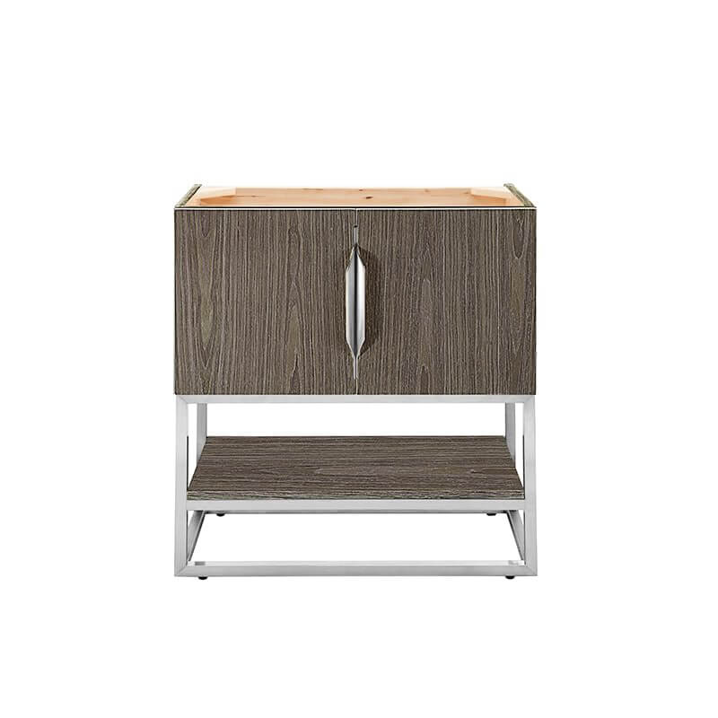 James Martin Columbia 31.5" Single Vanity in Ash Gray Brushed Nickel Cabinet Only
