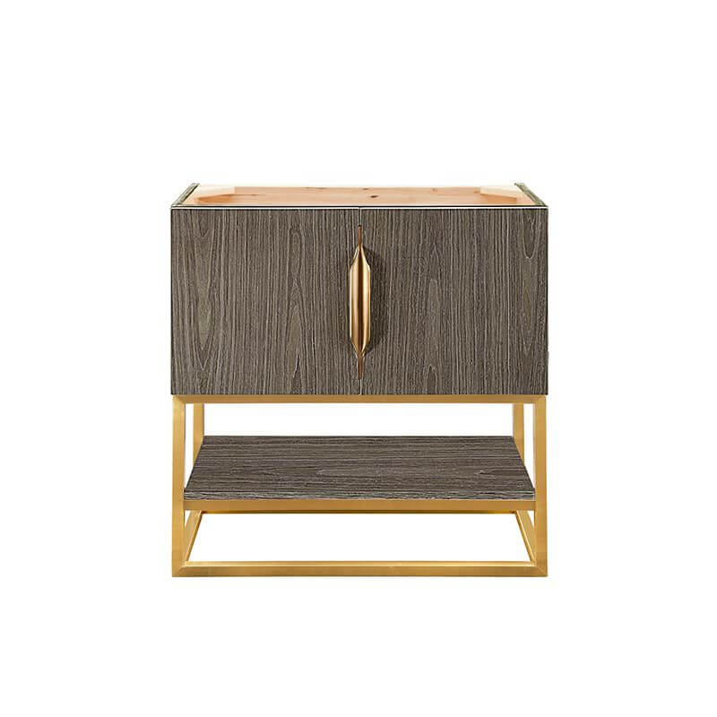 James Martin Columbia 31.5" Single Vanity in Ash Gray Radiant Gold Cabinet Only
