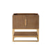 James Martin Columbia 31.5" Single Vanity in Latte Oak Radiant Gold Cabinet Only