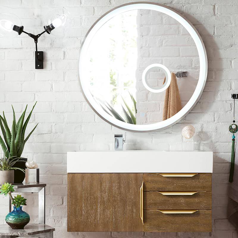 James Martin Columbia 36 Inch Single Wall Mount Vanity Front View