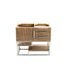 James Martin Columbia 36" Single Vanity in Latte Oak Brushed Nickel Cabinet Only