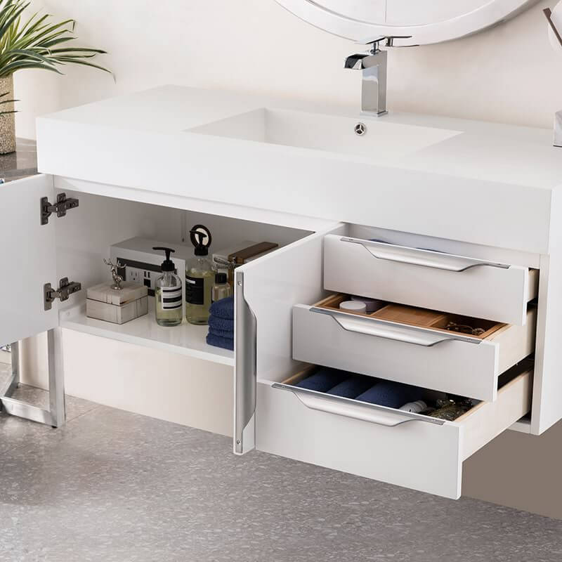James Martin Columbia 48 Inch Single Wall Mount Vanity Spacious