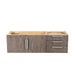 James Martin Columbia 48" Single Wall Mount Vanity in Ash Gray Brushed Nickel Cabinet Only
