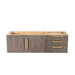 James Martin Columbia 48" Single Wall Mount Vanity in Ash Gray Radiant Gold Cabinet Only