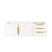 James Martin Columbia 48" Single Wall Mount Vanity in Glossy White Radiant Gold Cabinet Only