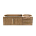 James Martin Columbia 48" Single Wall Mount Vanity in Latte Oak Radiant Gold Cabinet Only