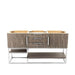 James Martin Columbia 59" Double Vanity in Ash Gray Brushed Nickel Cabinet Only