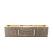 James Martin Columbia 59" Double Wall Mount Vanity in Ash Gray Radiant Gold Cabinet Only