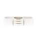 James Martin Columbia 59" Double Wall Mount Vanity in Glossy White Radiant Gold Cabinet Only