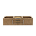 James Martin Columbia 59" Double Wall Mount Vanity in Latte Oak Brushed Nickel Cabinet Only