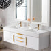 James Martin Columbia 59 Inch Double Wall Mount Vanity Corner View