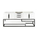 James Martin Columbia 72" Double Vanity Glossy White Matte Black Cabinet Only