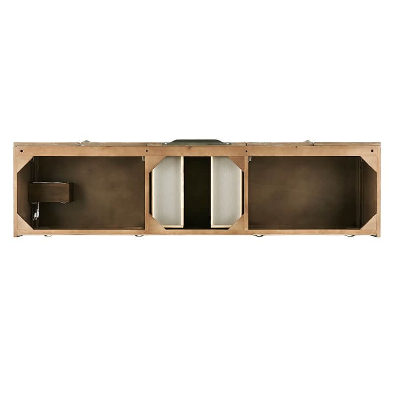 James Martin Columbia 72" Double Vanity Latte Oak Top View
