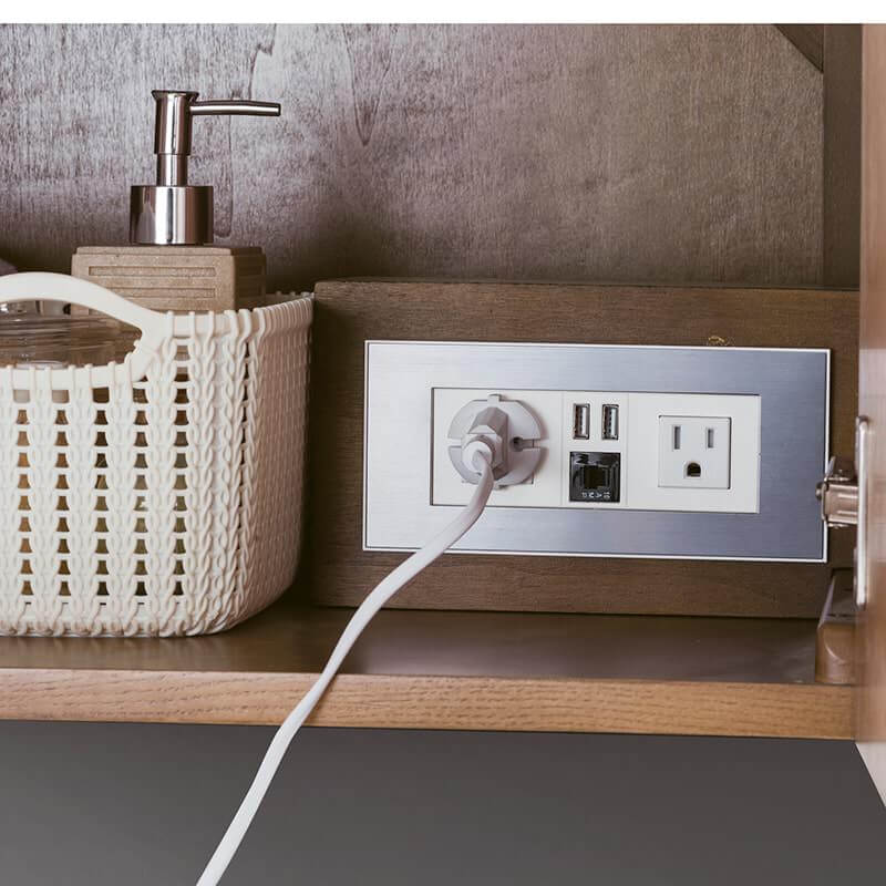James Martin Columbia 72" Double Wall Mount Vanity 120V UL Rated Electrical Component and Two USB Outlets