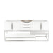 James Martin Columbia 72 Inch Double Vanity Glossy White Brushed Nickel Cabinet Only