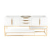 James Martin Columbia 72 Inch Single Vanity in Glossy White Radiant Gold Cabinet Only