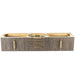 James Martin Columbia 72" Single Wall Mount Vanity in Ash Gray Radiant Gold Cabinet Only