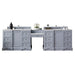 James Martin De Soto 118 Inch Double Vanity Silver Gray Front View