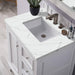 James Martin De Soto 30 Inch Single Vanity in Bright White With Ethereal Noctis Silestone Top