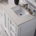 James Martin De Soto 30 Inch Single Vanity in Bright White With Siberian Silestone Top
