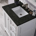 James Martin DE Soto 30" Single Vanity in Bright White With Phantome Eclos Top
