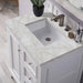 James Martin De Soto 30" Single Vanity in Bright White With Victorian Silver Silestone Top