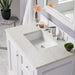 James Martin De Soto 36" Single Vanity Bright White With Eternal Jasmine Pearl Silestone Top