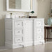 James Martin De Soto 48 Inch Single Vanity Bright White With Ethereal Noctis Silestone Top