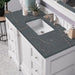 James Martin De Soto 48 Inch Single Vanity Bright White With Parisien Bleu Silestone Top
