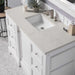 James Martin De Soto 48 Inch Single Vanity in Bright White With Siberian Silestone Top
