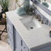 James Martin De Soto 48 Inch Single Vanity Silver Gray With Eternal Jasmine Pearl Silestone Top