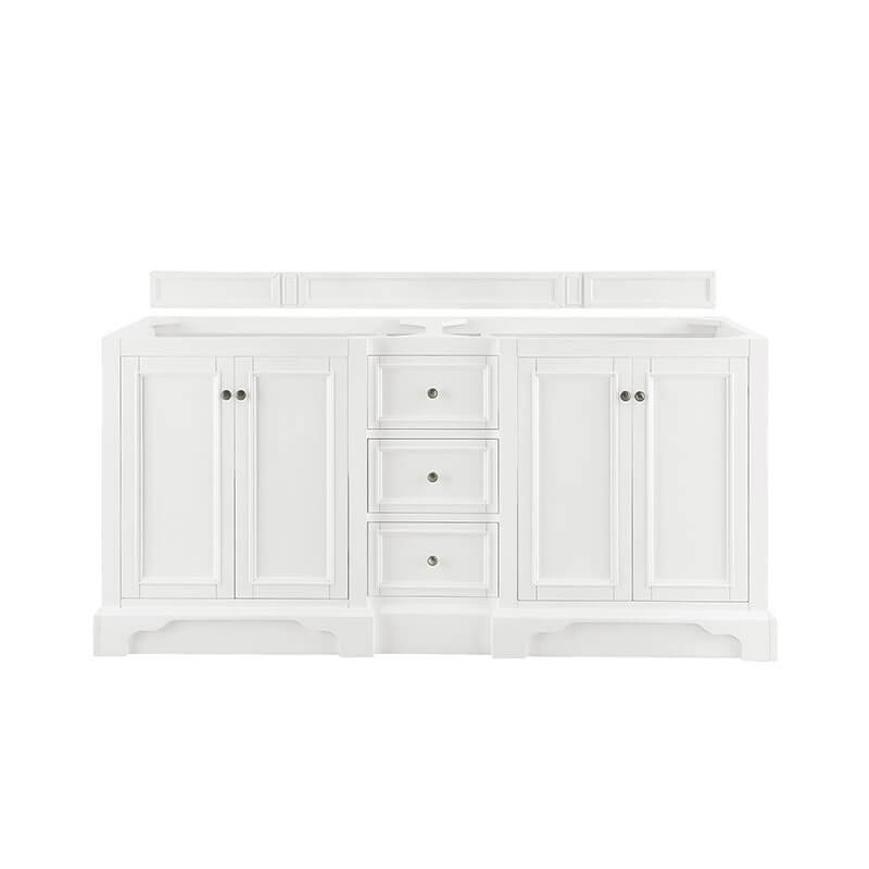 James Martin De Soto 72" Double Vanity Set Bright White Cabinet Only
