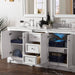 James Martin De Soto 72" Double Vanity Set Bright White Soft Close Door Hinges