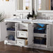 James Martin De Soto 72" Double Vanity Set Bright White Soft Close Undermount Drawer Glides