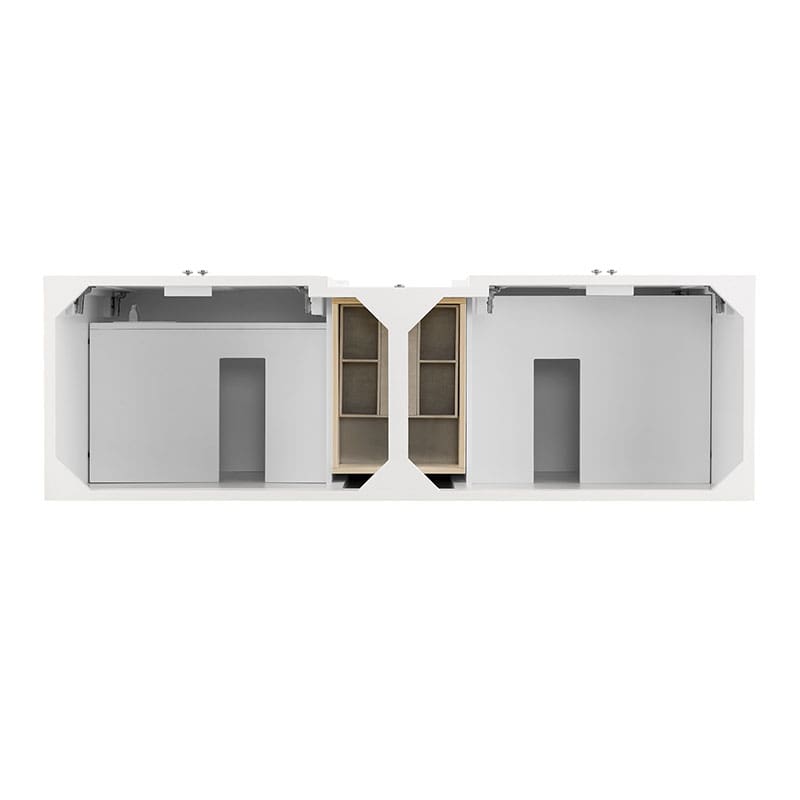 James Martin De Soto 72 Double Vanity Set Bright White Top View