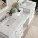 James Martin De Soto 82 Double Vanity Set Bright White With Carrara Marble Top