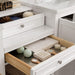 James Martin De Soto 82 Inch Double Vanity Set Bright White Close Up Drawer