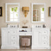 James Martin De Soto 82 Inch Double Vanity Set Bright White Front View