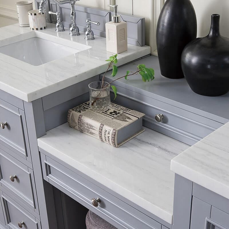 James Martin De Soto 82 Inch Double Vanity Set Silver Gray Countertop View Min
