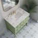 James Martin Emmeline 36 Inch Single Vanity Pistachio Carrara Marble Top