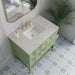 James Martin Emmeline 36 Inch Single Vanity Pistachio Victorian Silver Top