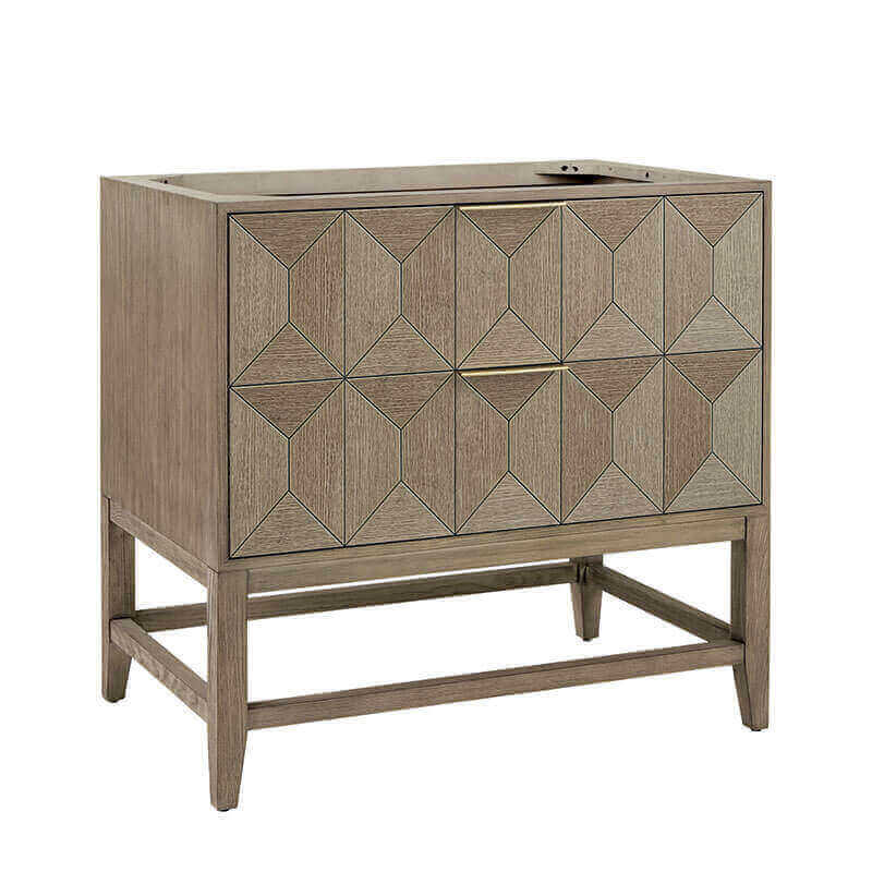 James Martin Emmeline 36 Single Vanity Pebble Oak Cabinet Only