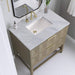 James Martin Emmeline 36 Single Vanity Pebble Oak Carrara Marble
