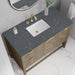 James Martin Emmeline 48 Single Vanity Pebble Oak Parisien Bleu Silestone Top