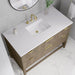 James Martin Emmeline 48 Single Vanity Pebble Oak White Zeus Silestone Top