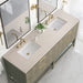 James Martin Emmeline 72" Double Vanity Pebble Oak Eternal Marfil Top