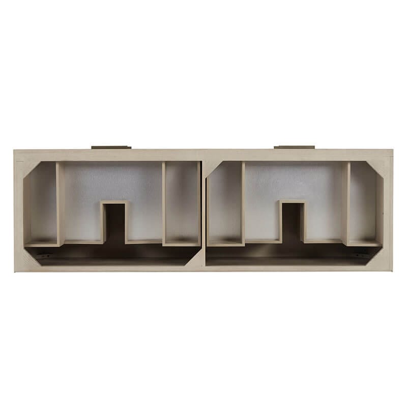 James Martin Emmeline 72 Double Vanity Pebble Oak Top View