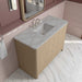 James Martin Gracyn 48 Inch Single Vanity in Coastal Driftwood With Victorian Silver Quartz Widespread Top