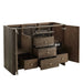 James Martin Gracyn 48 Inch Single Vanity in Sable Corner View Open Drawers